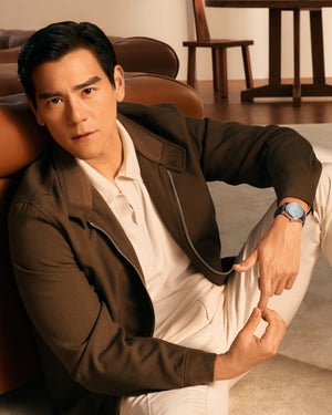 LONGINES 浪琴 MASTER 巨擘系列霜藍色單按把計時手上鍊機械腕錶 41mm L2.960.4.93.2 L29604932