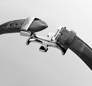 LONGINES 浪琴 MASTER 巨擘系列霜藍色單按把計時手上鍊機械腕錶 41mm L2.960.4.93.2 L29604932