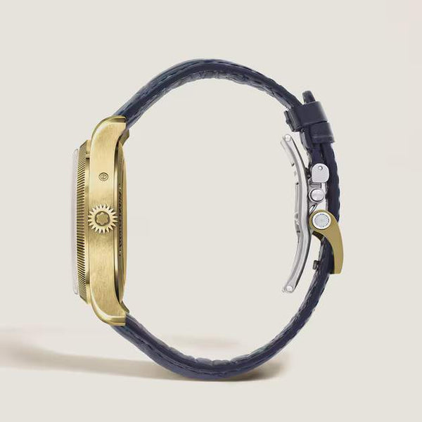 MONTBLANC 萬寶龍 1858系列Geosphere世界時區年曆18K萊姆金限量版30腕錶 42mm MB134027