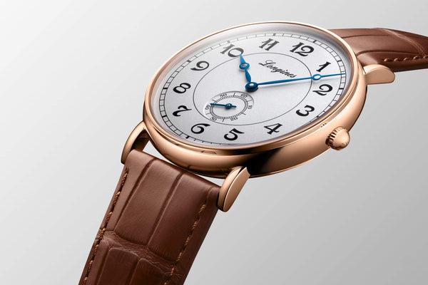 LONGINES 浪琴當代復刻系列18k玫瑰金男士腕錶 38.5mm L47858732 - 新萬國鐘錶