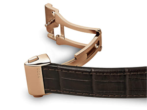 RADO 雷達錶 COUPOLE 晶燦系列PVD玫瑰金點鑽機械腕錶 37mm R22861765