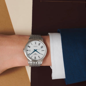 LONGINES 浪琴 Record 開創者系列優雅羅馬刻度天文台認證腕錶 40mm L28214116 - 新萬國鐘錶