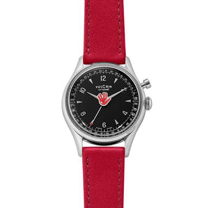 VULCAIN 窩路堅 Salute 紅色 Seconde 鬧鈴手上鍊腕錶 39mm 100168A95.BAN248