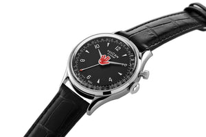 VULCAIN 窩路堅 Salute 紅色 Seconde 鬧鈴手上鍊腕錶 39mm 100168A95.BAN248