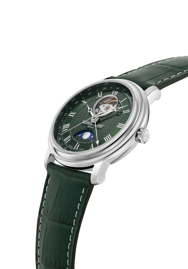 Frederique Constant 康斯登 Classics 系列心跳月相日期機械腕錶 FC-335MCGRW4P26