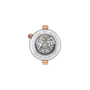TISSOT 天梭 Desir 系時尚玫瑰金PVD雙色珍珠母貝機械女士腕錶 28mm T152.207.22.111.00 T1522072211100