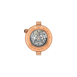 TISSOT 天梭 Desir 系時尚玫瑰金PVD珍珠母貝機械女士腕錶 28mm T152.207.36.521.00 T1522073652100