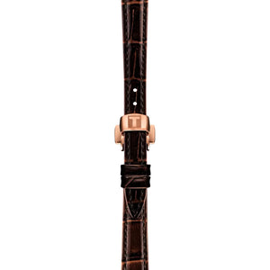 TISSOT 天梭 Desir 系時尚玫瑰金PVD珍珠母貝機械女士腕錶 28mm T152.207.36.521.00 T1522073652100