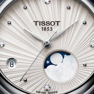 TISSOT 天梭 Desir 系時尚真鑽月相石英女士腕錶 28mm T152.223.11.036.00 T1522231103600