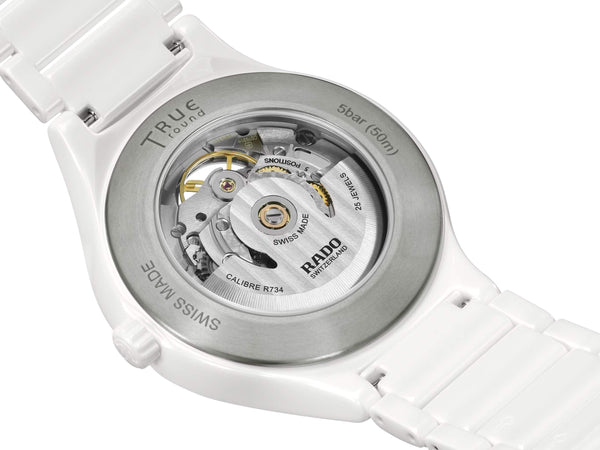 Rado 雷達錶 TRUE 真我系列開芯白色陶瓷機械鏤空腕錶 40mm R27115012