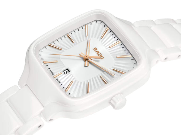 RADO 雷達錶TRUE SQUARE 真我系列方形陶瓷石英腕錶 29.2mm R27072012