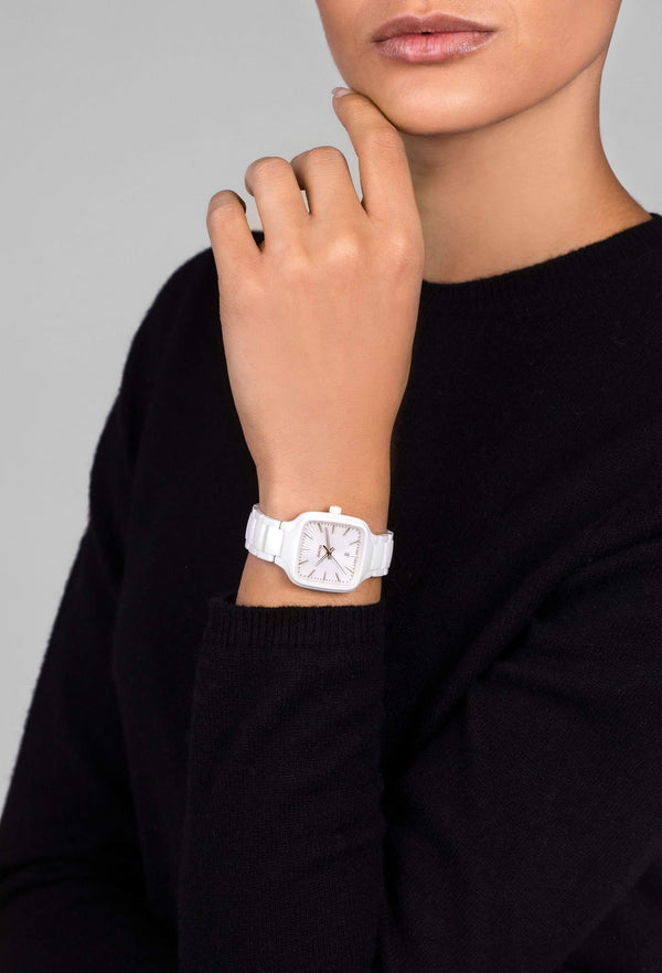 RADO 雷達錶TRUE SQUARE 真我系列方形陶瓷石英腕錶 29.2mm R27072012