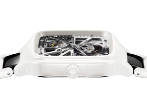 RADO 雷達錶 TRUE Square 真我方形系列白黑雙色陶瓷鑽面自動機械限量版腕錶 R27073752