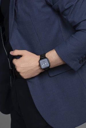 RADO 雷達錶 TRUE SQUARE Undigital 真系列方形陶瓷自動機械腕錶 38mm R27075152