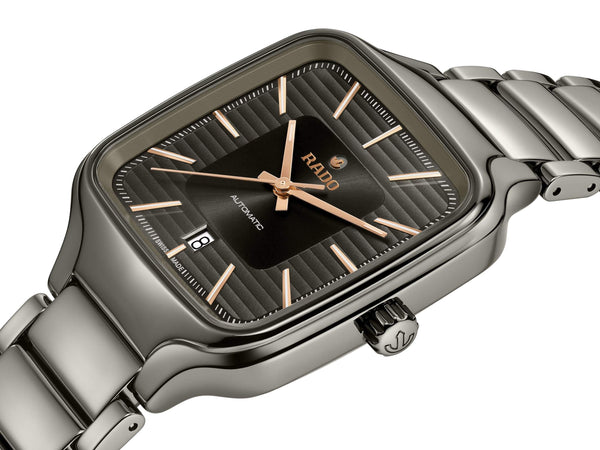 RADO 雷達錶 TRUE SQUARE 真我系列方形電漿陶瓷自動機械腕錶 38mm R27077102