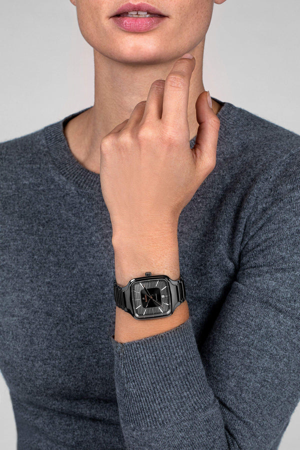 RADO 雷達錶 TRUE SQUARE 真我系列方形電漿陶瓷自動機械腕錶 38mm R27077102