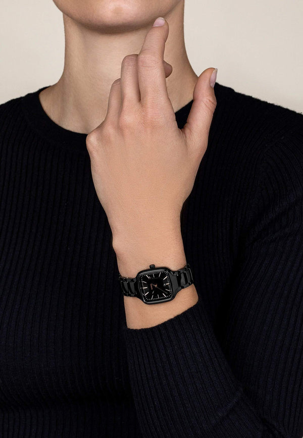 RADO 雷達錶 TRUE SQUARE 真我系列方形陶瓷石英腕錶 29.2mm R27080172
