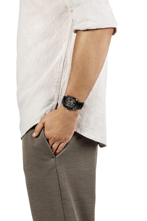 RADO 雷達錶 TRUE Squre 真我方形系列開芯高科技陶瓷自動機械腕錶 R27086712