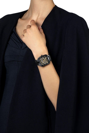 RADO 雷達錶 TRUE Squre 真我方形系列開芯高科技陶瓷自動機械腕錶 R27086712