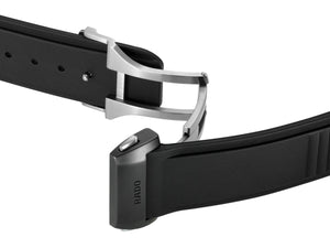 RADO 雷達錶 TRUE SQUARE 真我方形系列鏤空啞光陶瓷自動機械腕錶 38mm R27197169