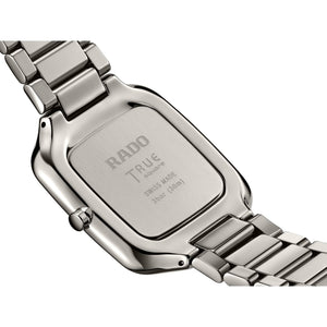 RADO 雷達錶 TRUE Squre Thinline 真我方形系列超薄電漿高科技陶瓷石英腕錶 37mm R27119402