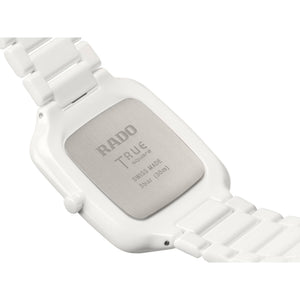 RADO 雷達錶 TRUE Squre Thinline 真我方形系列超薄電漿高科技陶瓷石英腕錶 37mm R27179902