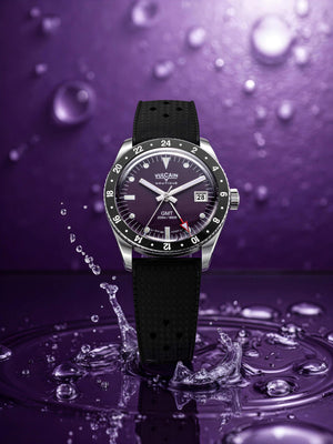 VULCAIN 窩路堅 Skindiver GMT 潛水員系列兩地時區機械腕錶 38mm 680174A17.BAR200