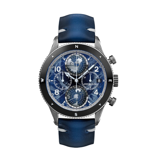 MontBlanc 萬寶龍1858 Geosphere 世界時區計時碼錶 0 Oxygen零氧限量版290枚 44mm 129624