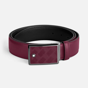 MONTBLANC 萬寶龍 黑醋栗色皮革 35 毫米皮帶 MB199657