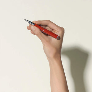 MontBlanc 萬寶龍傳承系列紅與黑「迷你」特別版珊瑚色鋼珠筆 MB127857