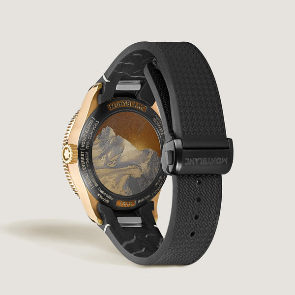 MontBlanc 萬寶龍 1858 Geosphere 世界時區 0 Oxygen 零氧 Monte Rosa 18k玫瑰金 43mm MB134018