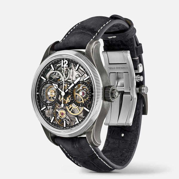 MontBlanc 萬寶龍 1858系列UNVEILED SECRET MINERVA 單按把計時腕錶限量版88枚 131155