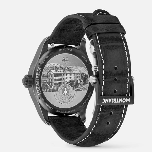 MontBlanc 萬寶龍 1858系列UNVEILED SECRET MINERVA 單按把計時腕錶限量版88枚 131155
