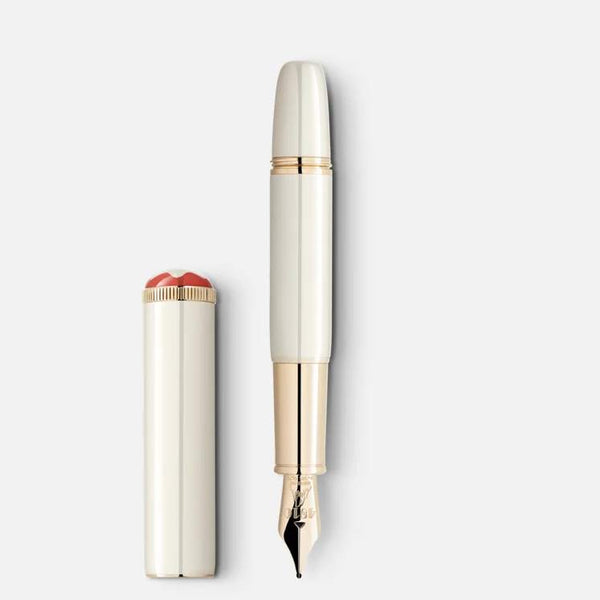 MontBlanc 萬寶龍傳承系列紅與黑迷你特別版象牙白 F 尖鋼筆 MB128120