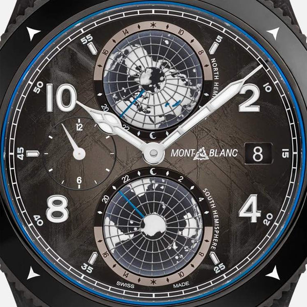 MontBlanc 萬寶龍 1858 GEOSPHERE 世界時區 CARBO₂碳纖維 0 OXYGEN 零氧限量版1969枚 43.5mm 132300