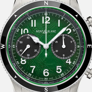 MontBlanc 萬寶龍 1858 系列 0 Oxygen 零氧暗夜綠自動上鍊計時碼錶 42mm 133298