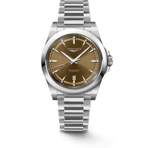 LONGINES 浪琴 Conquest 征服者系列咖啡色優雅時尚運動腕錶 41mm L38304626