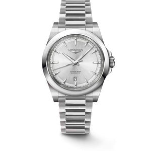 LONGINES 浪琴 Conquest 征服者系列銀色優雅時尚運動腕錶 41mm L38304726