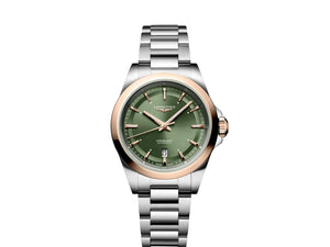 LONGINES 浪琴 Conquest 征服者系列不鏽鋼及18K玫瑰金優雅時尚運動腕錶 30mm L33205026 - 新萬國鐘錶