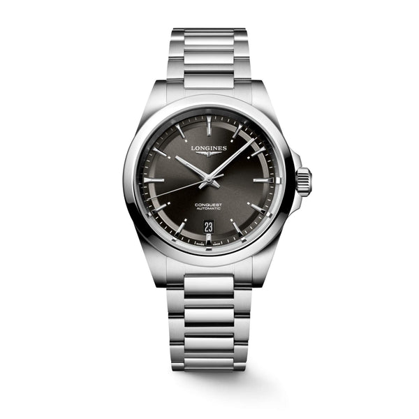 LONGINES 浪琴 Conquest 征服者系列黑色優雅時尚運動腕錶 38mm L37204526