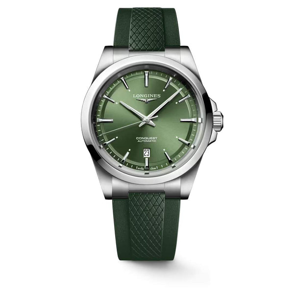 LONGINES 浪琴 Conquest 征服者系列綠色優雅時尚運動腕錶 41mm L38304029