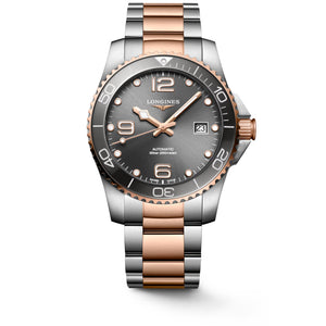 LONGINES 浪琴 HydroConquest 深海征服者系列玫瑰金PVD浪鬼陶瓷潛水機械錶 41mm L37813787 - 新萬國鐘錶