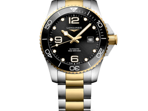 LONGINES 浪琴 HydroConquest 深海征服者系列浪鬼陶瓷潛水機械錶 43mm L37823567 黑金黃色PVD塗層