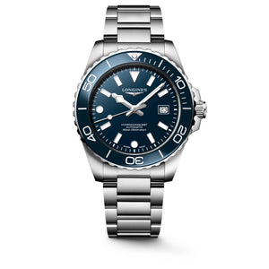 LONGINES 浪琴 HydroConquest 深海征服者系列浪鬼陶瓷潛水機械錶 42mm L37884966 - 新萬國鐘錶