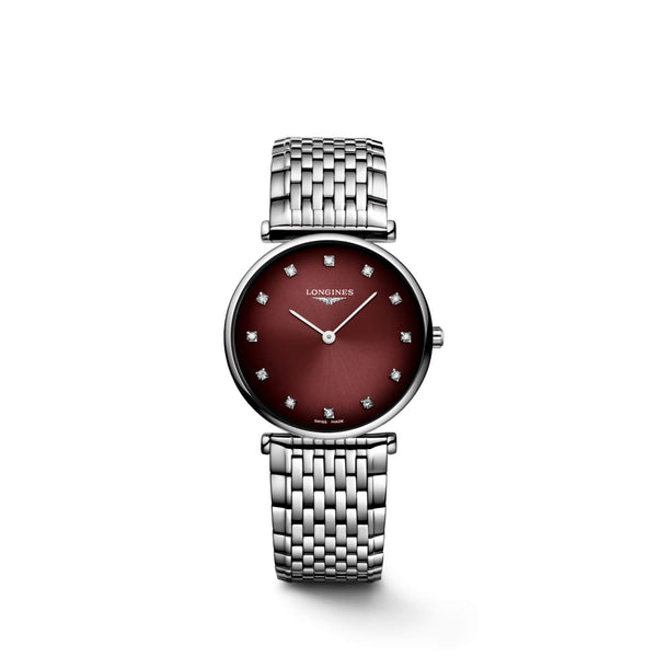 LONGINES 浪琴嘉嵐超薄鑽面石英腕錶 29mm L45124916