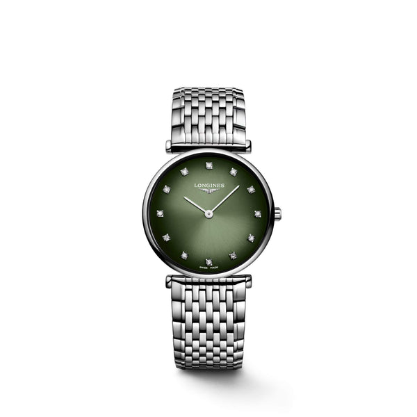 LONGINES 浪琴嘉嵐超薄鑽面石英腕錶 29mm L45124926