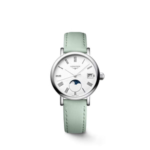 LONGINES 浪琴 Elegant 優雅系列不銹鋼月相羅馬時標石英錶 30mm L43304110