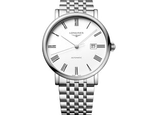 LONGINES 浪琴 Elegant 優雅系列羅馬刻度機械腕錶 41mm L49114116 - 新萬國鐘錶