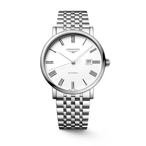 LONGINES 浪琴 Elegant 優雅系列羅馬刻度機械腕錶 41mm L49114116 - 新萬國鐘錶