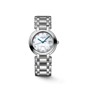 LONGINES 浪琴 PrimaLuna 新月系列珍珠母貝真鑽自動上鏈機械腕錶 30mm L81134876 - 新萬國鐘錶